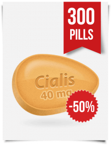 Generic Cialis 40 mg 300 Tabs