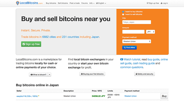 Buy and sell bitcoins near you