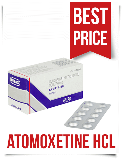 Buy Generic Strattera Tablets Axepta 60mg Atomoxetine Hcl