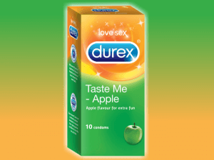Apple flavored condom