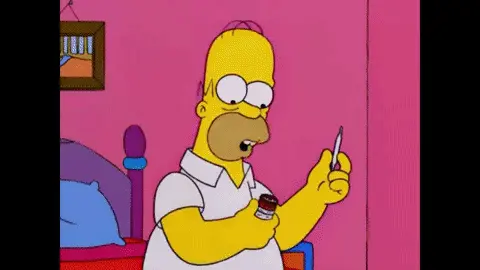 Homer smokes weed